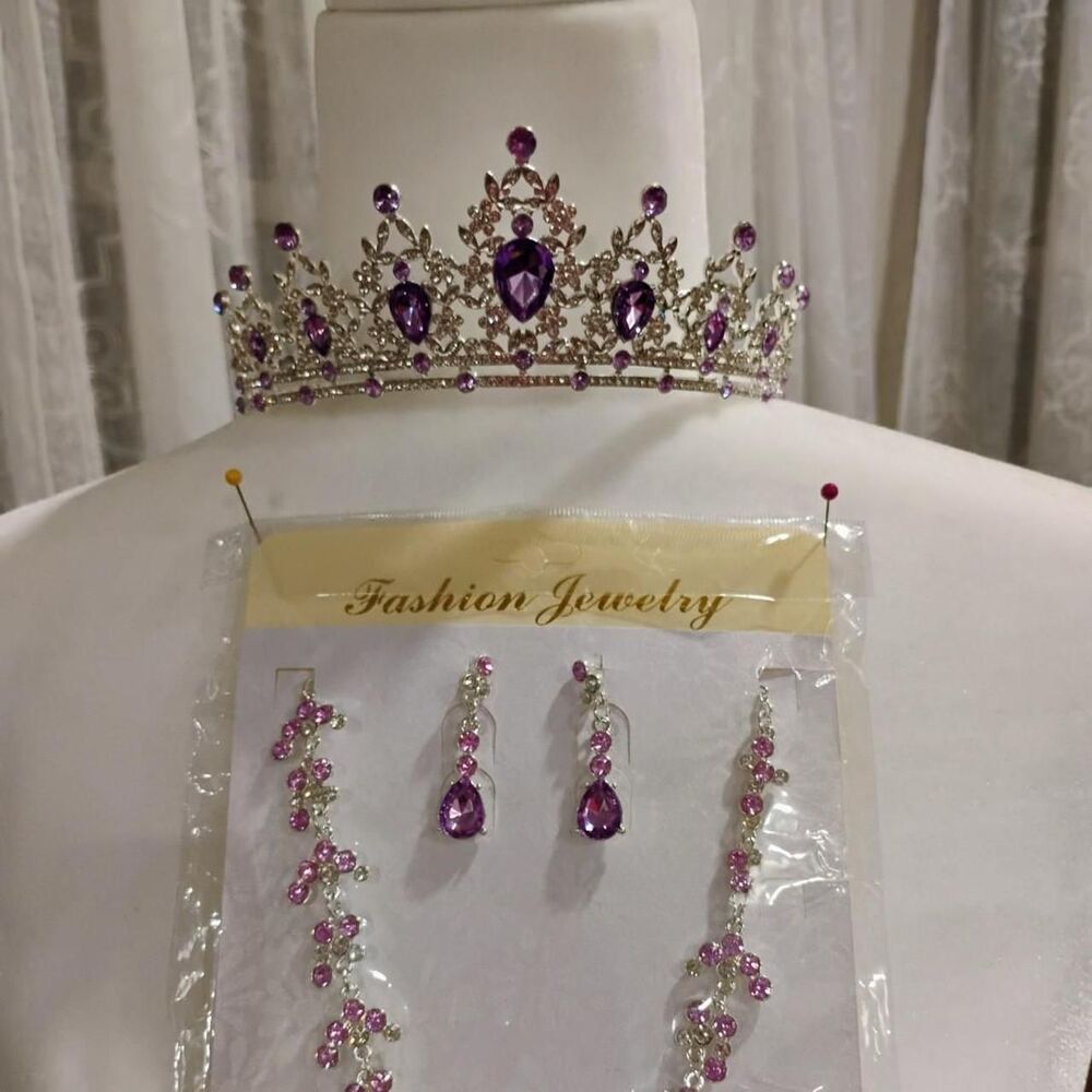 Unbranded Women's Purple and Silver Jewellery